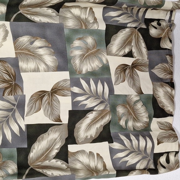 Campia Moda Men's Leaf Print Short Sleeve Hawaiian Button Down Shirt Size L - Picture 8 of 10